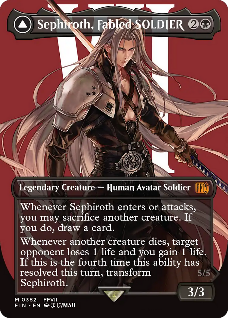 MTG PROXY Sephiroth, Fabled SOLDIER